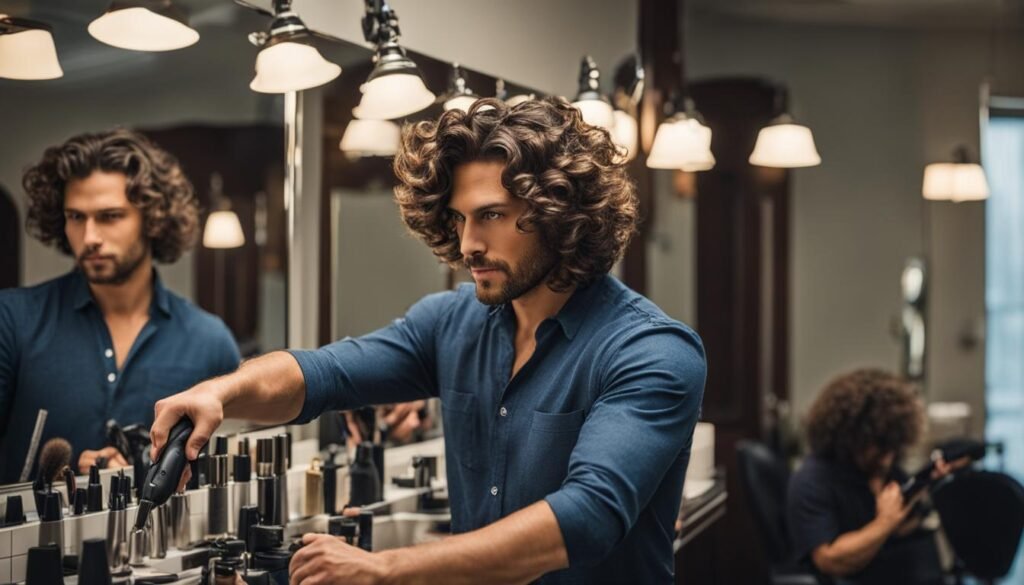 Estilização de Cabelo Ondulado Masculino