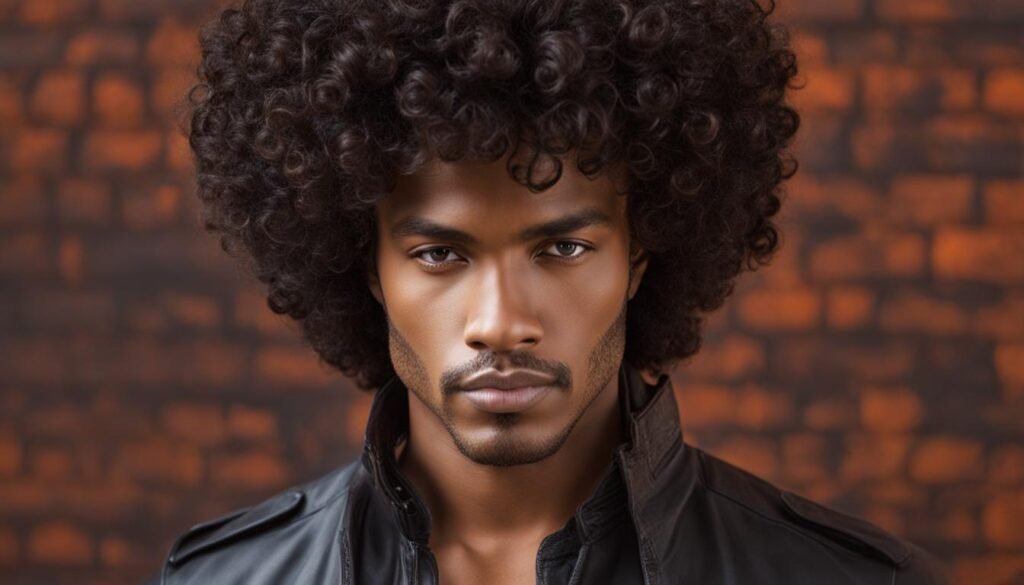 cabelos cacheados masculinos com black power