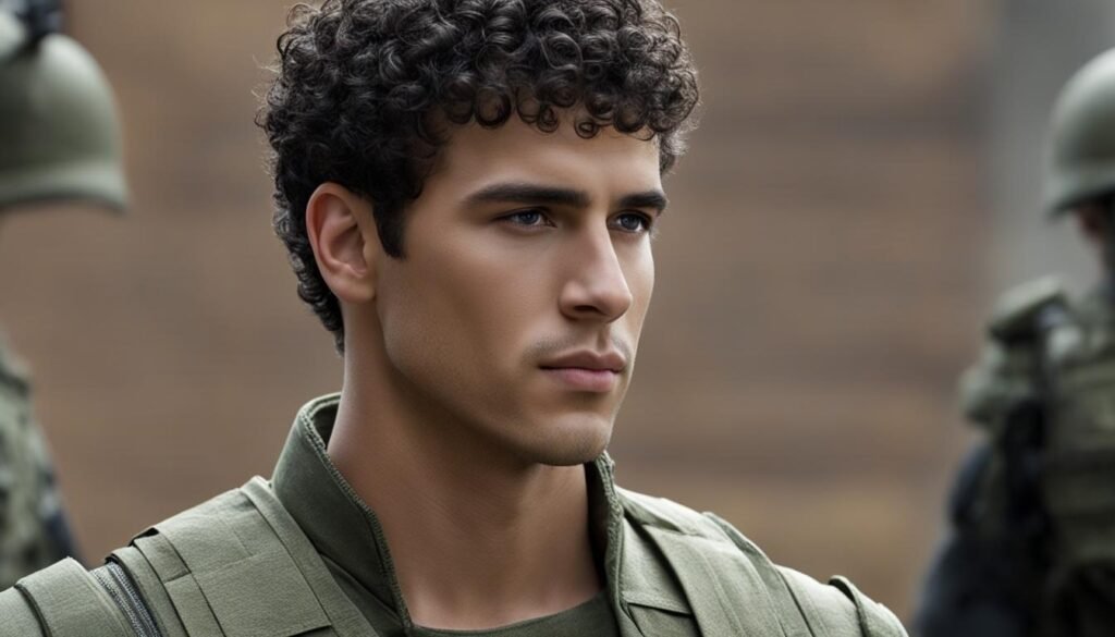 corte Caesar - corte militar com franja bem curta cacheada