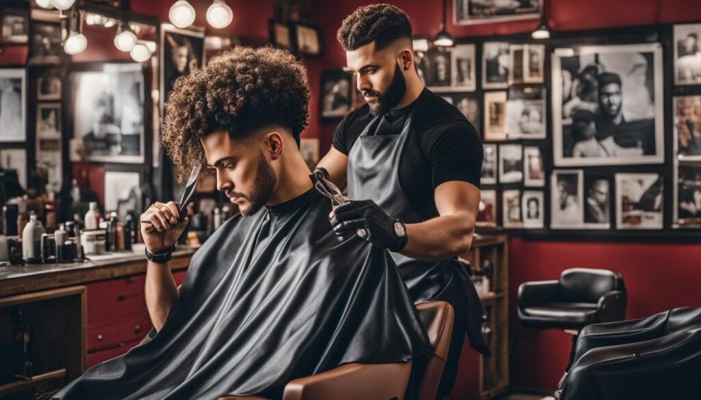 tendências em cortes de cabelo cacheado masculino