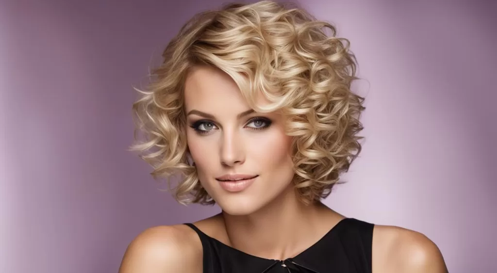 cabelo cacheado curto para rosto oval